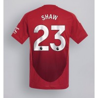 Fotbalové Dres Manchester United Luke Shaw #23 Domácí 2024-25 Krátký Rukáv